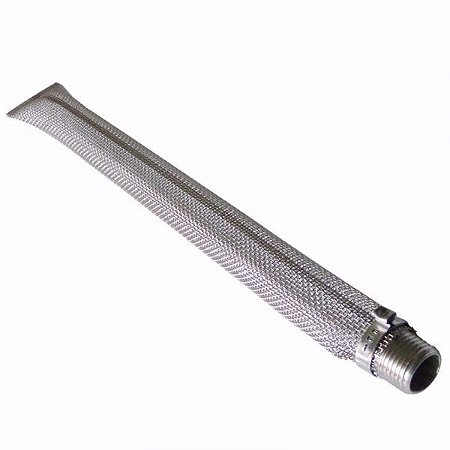 BAZOOKA DE INOX 304 de 12" - ROSCA MACHO 1/2" NPT, TELA 16