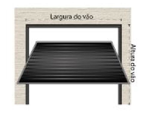 Portão 1 Peça Basculante com Lambri