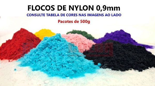 Flocos de nylon / Pó para flocagem (Pacote 500g)