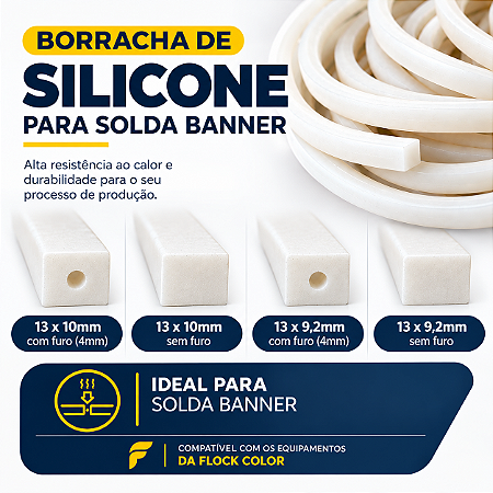 Borracha silicone 13 x 10mm / 13 x 9,2mm (com ou sem furo)