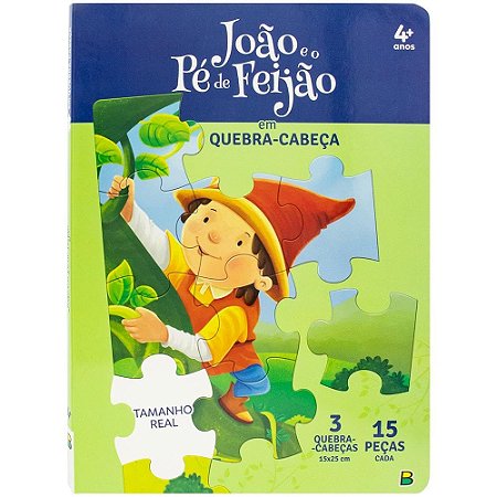 LIVRO QUEBRA-CABEÇA JOÃO E O PÉ DE FEIJÃO