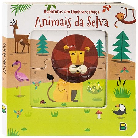 LIVRO QUEBRA-CABEÇA: ANIMAIS DA SELVA