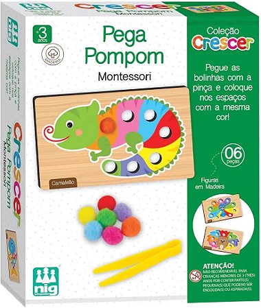 JOGO MADEIRA - CRESCER - PEGA POM POM