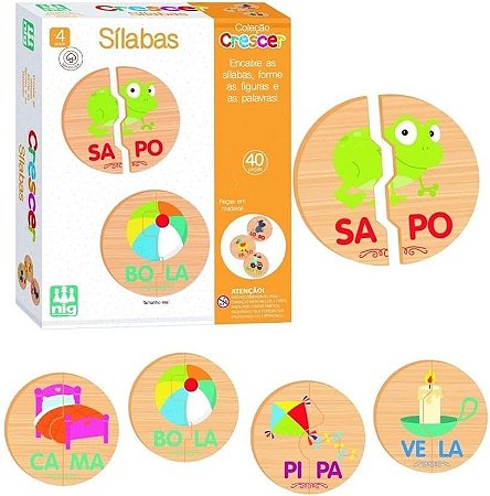 JOGO MADEIRA CRESCER - SÍLABAS