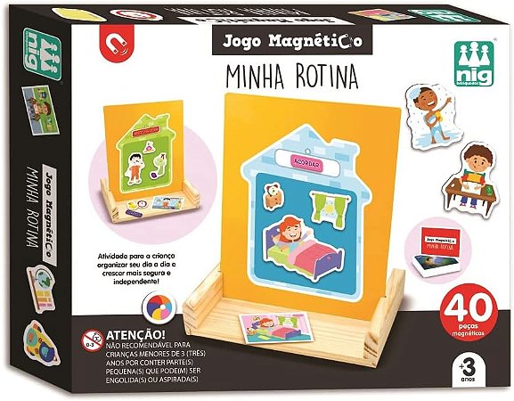 JOGO MAGNÉTICO MINHA ROTINA MADEIRA NIG