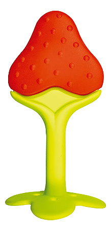 MORDEDOR FRUTINHA SENSORIAL DE SILICONE MORANGO