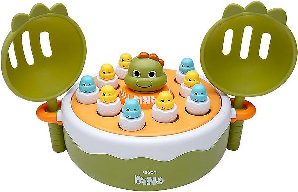 JOGO PULA E PEGA DINO 3 EM 1 LETRON