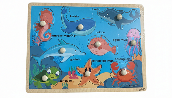 JOGO DE ENCAIXE FUNDO DO MAR COM PINO