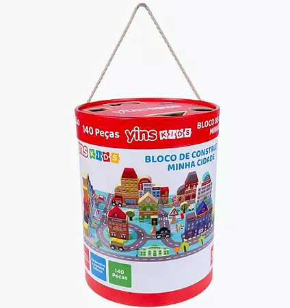 BLOCOS DE CONSTRUÇÃO MINHA CIDADE BALDE C/ 140 BLOCOS