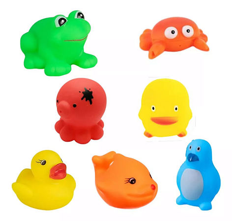 BRINQUEDOS PARA BANHO 7 PEÇAS