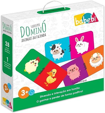 SUPER DOMINÓ ANIMAIS DA FAZENDA BABEBI