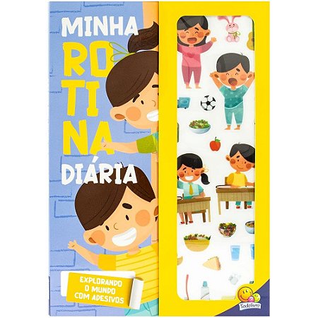 LIVRO COM ADESIVOS REUTILIZÁVEIS: MINHA ROTINA DIÁRIA
