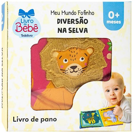 LIVRO DE PANO MEU MUNDO FOFINHO: DIVERSÃO NA SELVA