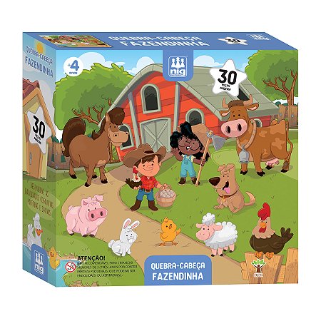 QUEBRA-CABEÇA FAZENDINHA - 30 PEÇAS