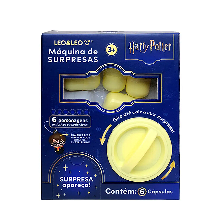 Máquina de Surpresas Harry Potter Leo&Leo 6 Personagens Colecionáveis Infantil