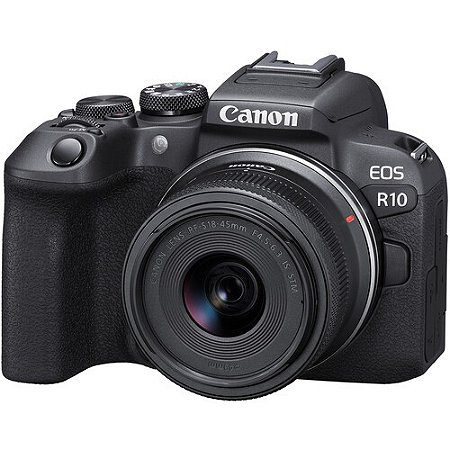 Câmera Canon EOS R10 Mirrorless Kit com Lente Canon RF-S 18-45mm f/4.5-6.3 IS STM