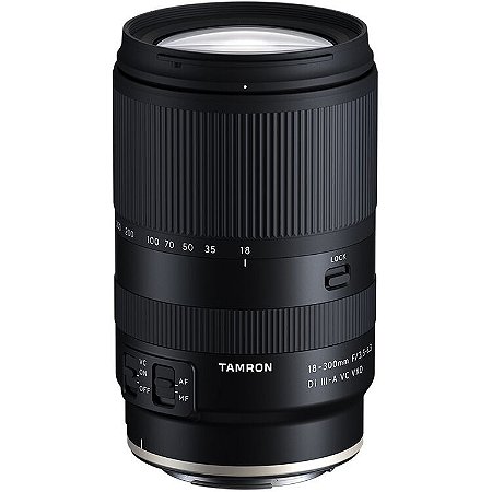 Lente Tamron 18-300mm f/3.5-6.3 Di III-A VC VXD para câmeras Canon EOS Mirrorless encaixe RF