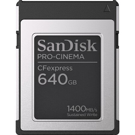 Cartão de Memória SanDisk 640GB PRO-CINEMA CFexpress Type B