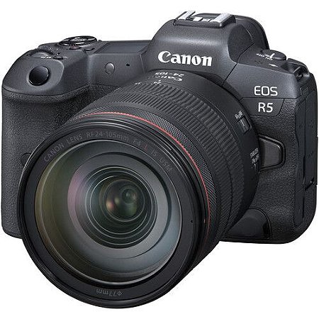 Câmera Canon EOS R5 Mirrorless Kit com Lente Canon RF 24-105mm f/4L IS USM