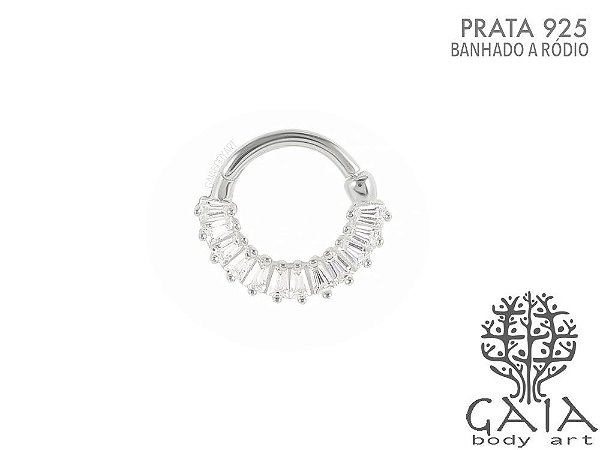 Argola Prata Zircônias Muse