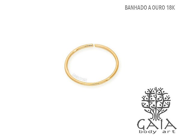 Piercing De Orelha Ou Nariz Argola banhado a ouro 18k - Andreia Branco  Acessórios