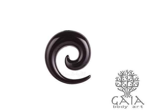 Alargador Espiral Caracol Preto