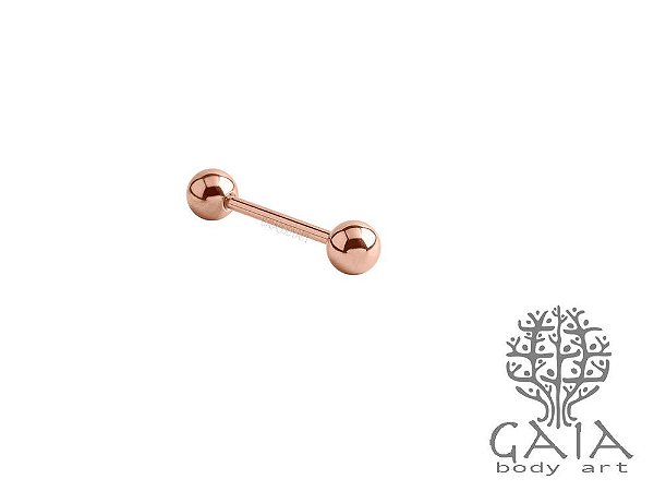 Micro Barbell Ouro Rosa