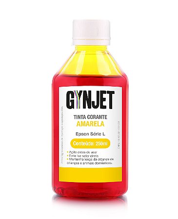 Tinta Gynjet L3150 Refil 250ml Yellow | Amarelo