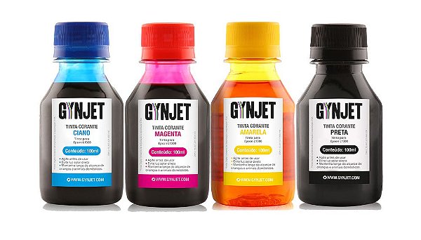 KIT 4 TINTAS PARA EPSON UNIVERSAL CMYK 100ML