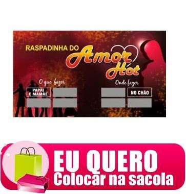 Raspadinha do amor hot - com 10 Unidades - Atacado SexShop