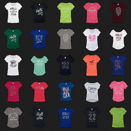 Camisetas Femininas Hollister