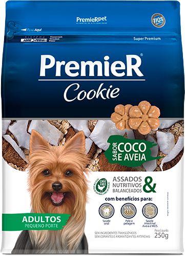 Biscoito para Cães Adultos Premier Cookie Coco e Aveia 250g