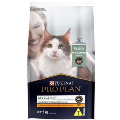 Ração para Gatos Adultos Pro Plan Liveclear 3kg
