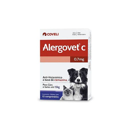 Alergovet C 0,7mg - 10 Comprimidos