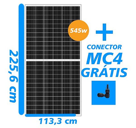 Placa Solar 545W - Monocristalina - RS8I - Resun Solar