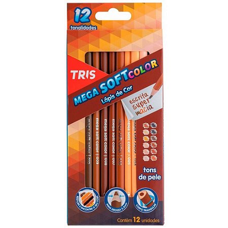 Lápis de Cor Tons de Pele Mega Soft Color Tris
