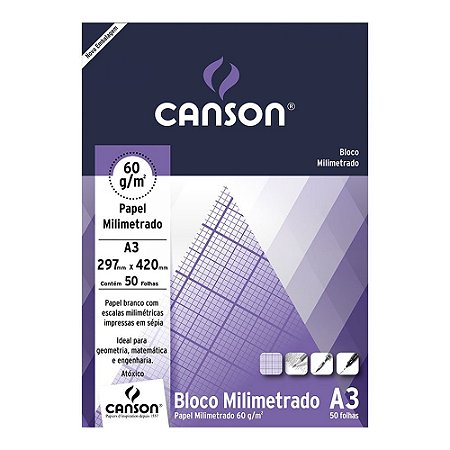 PAPEL MILIMETRADO A3 CANSON 60 G/M