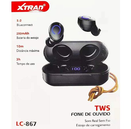 Fones de Ouvido TWS Bluetooth 5.0 2200mah - superdescontostop.com