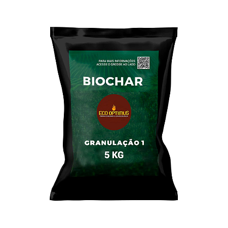 Biochar - adubo orgânico de carvão granulação 1 - 5kg
