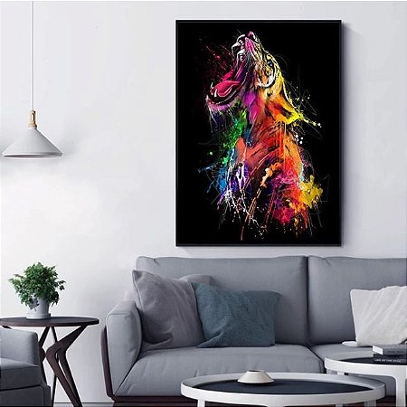 Quadro Decorativo Tigre Aquela