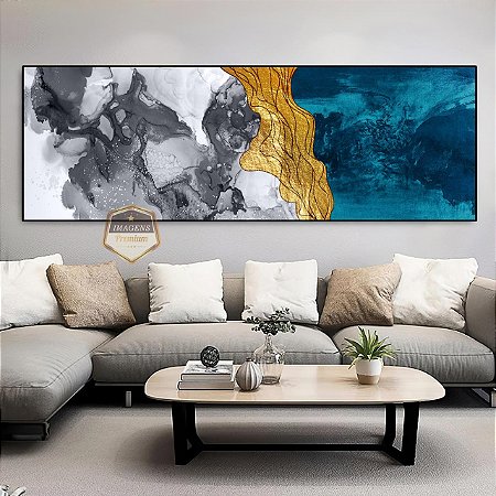 Quadro Decorativo Sala de Estar Pintura Abstrato