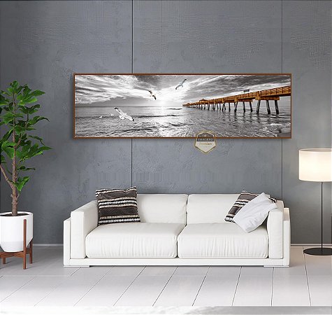 Quadro Decorativo Sala de Estar Pintura Ponte