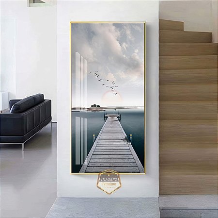 Quadro Decorativo Sala de Estar Pintura Ponte