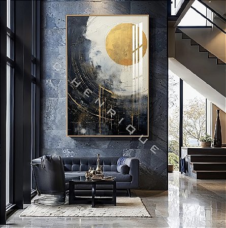 Quadro Decorativo Sala de Estar Pintura Abstrato