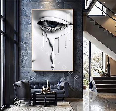Quadro Decorativo Sala de Estar Pintura Abstrato