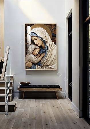 Quadro Decorativo Sala de Estar Imagem Santa