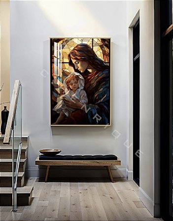 Quadro Decorativo Sala de Estar Imagem Santa
