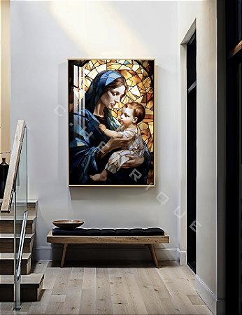 Quadro Decorativo Sala de Estar Imagem Santa