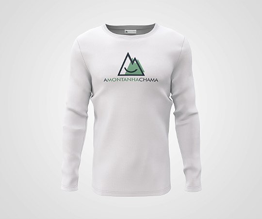 Camiseta Manga Longa Masculina Branca