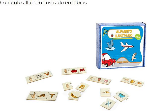 CONJUNTO ALFABETO ILUSTRADO EM LIBRAS